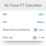 Air Force PT Calculator