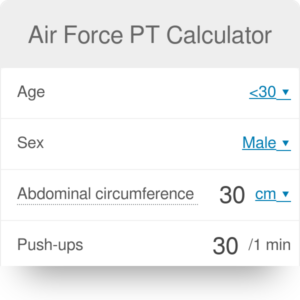 Read more about the article Air Force PT Calculator