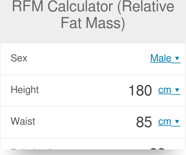RFM Calculator (Relative Fat Mass)